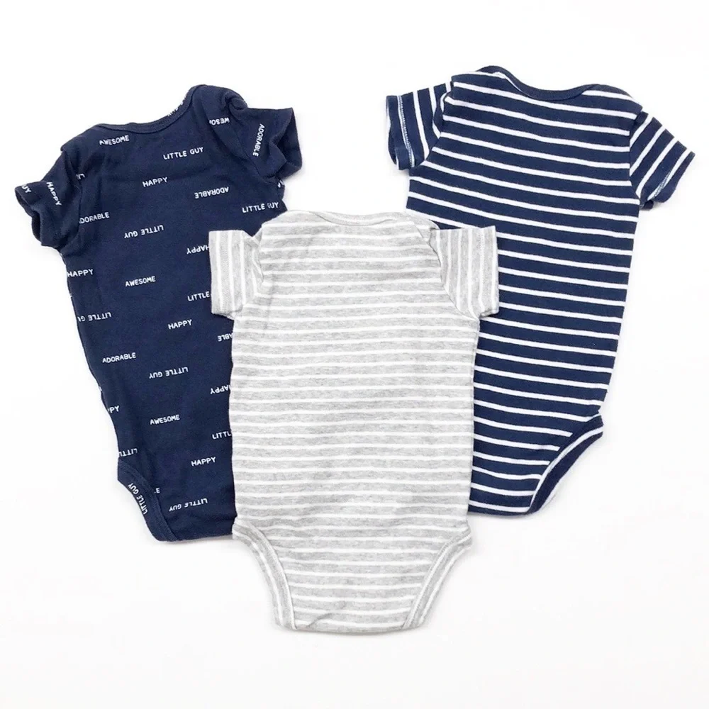 Carter's 3 pack striped/printed baby bodysuits